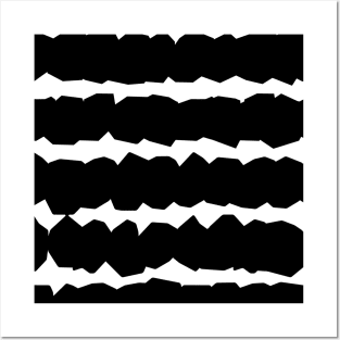 Pocket - Geometric Lines Monochromatic Black Posters and Art